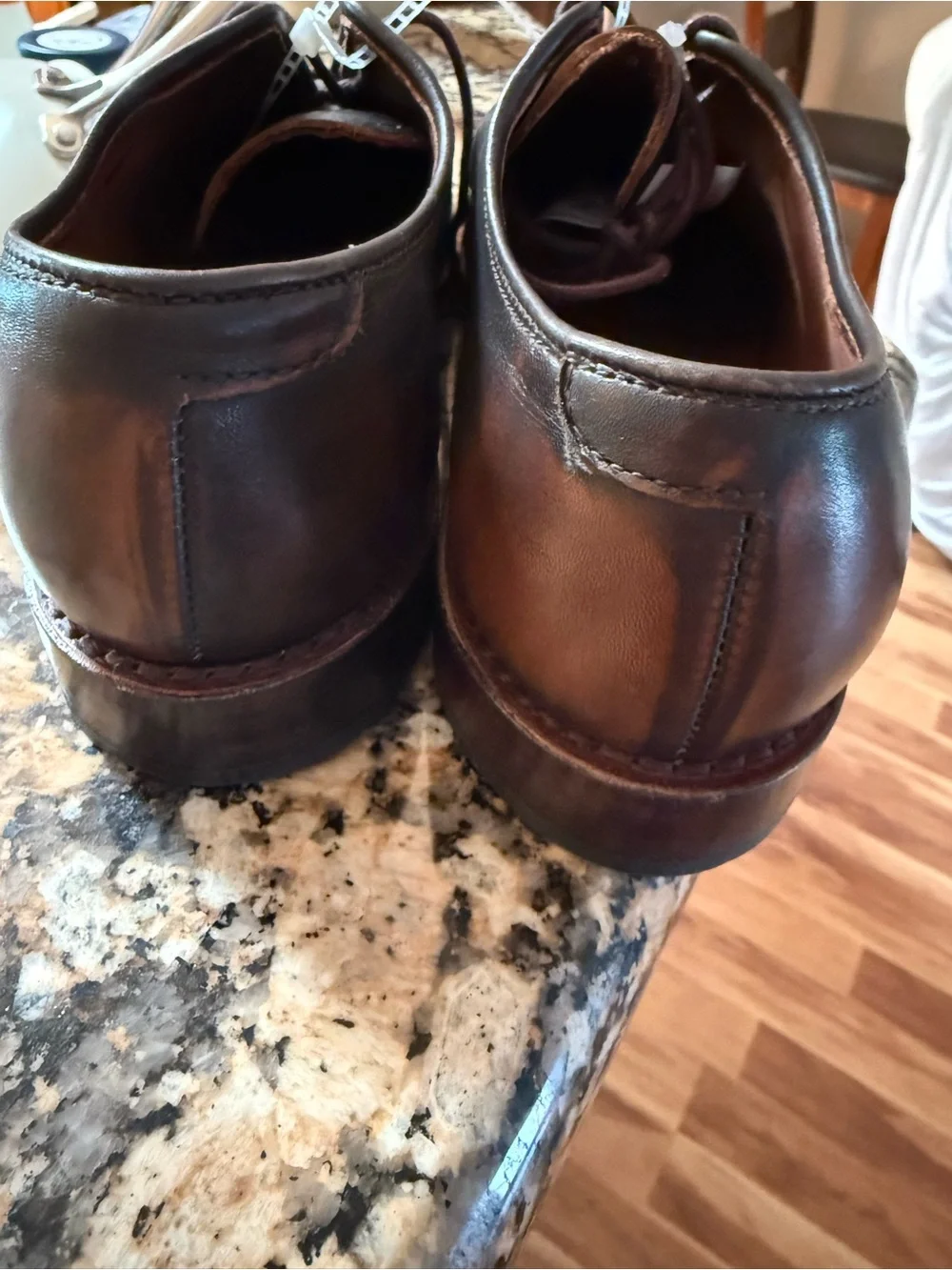 Allen Edmonds Brown Leather Cap-Toe Oxfords